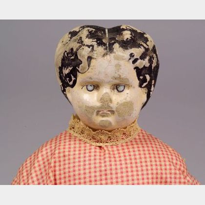 Papier-mache Shoulder Head Doll