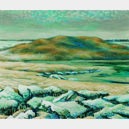 Frederick Rhodes Sisson (American, 1893-1962) Coastal Landscape with Dunes