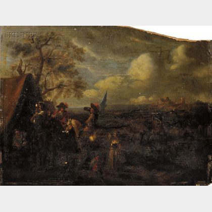 Manner of Philips Wouwerman (Dutch, 1619-1668) At Camp