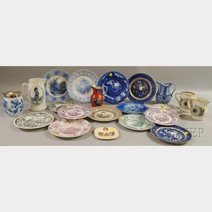 Twenty-one Pieces of English and European Ceramic and Porcelain Table Items