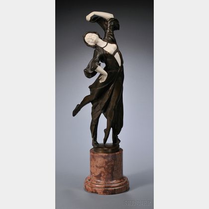 After Peter or Paul Tereszczuk (Austrian, Late 19th/Early 20th Century) Bronze and Ivory Dancer