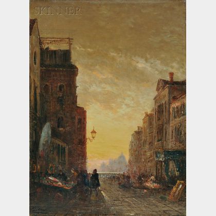 Félix Ziem (French, 1821-1911) Market Place, Venice