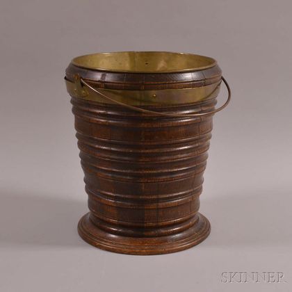 Dutch Teestoof Oak and Copper Bucket