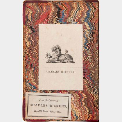 Dickens, Charles (1812-1870) A Christmas Carol, Charles Dickens's Copy with his Bookplate.