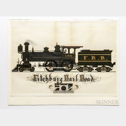 Fitchburg Railroad 100, Original Illustration, 1883.