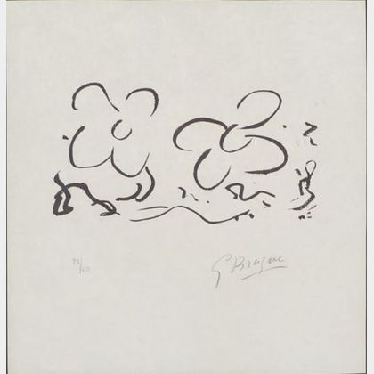 Georges Braque (French, 1882-1963) Si Je Mourais La-bas (Illustration Table)