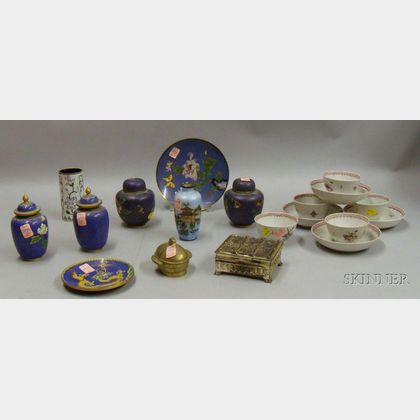 Approximately Fourteen Pieces of Cloisonne and Chinese Export Porcelain