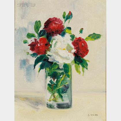 Gaston Sebire (French, 1920-2001) Roses Rouges et la Blanche