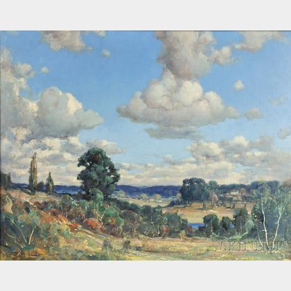 Frederick Mortimer Lamb (American, 1861-1936) Summer Landscape Vista