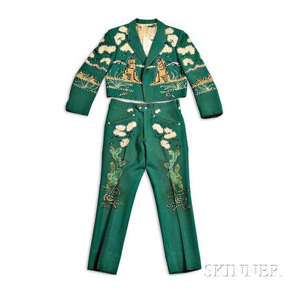 Little Jimmy Dickens Forest Green Nudie Suit
