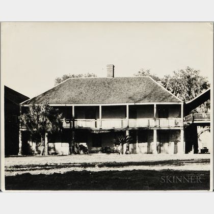 Walker Evans (American, 1903-1975) Close up View of Ormond Plantation House, St. Charles Parish, Louisiana