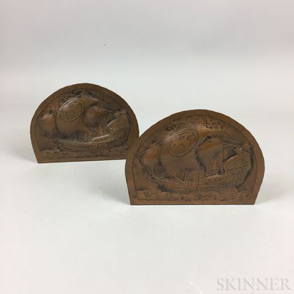 Pair of Copper Bookends