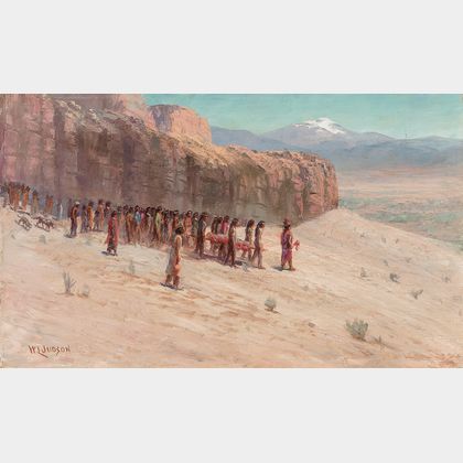 William Lees Judson (American, 1842-1928) Indian Funeral in Desert