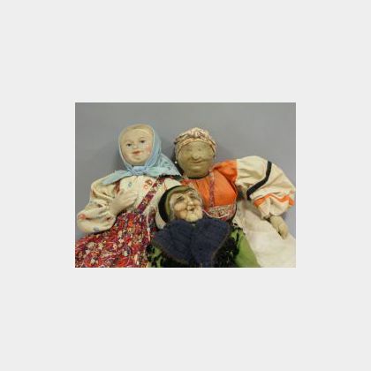 Group of Cloth Dolls
