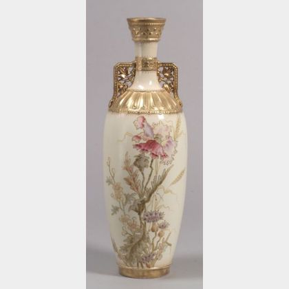 Royal Bonn Hand-painted Poppy Decorated Porcelain Vase