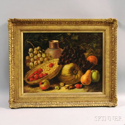 Gertrude Jameson Barnes (American, 1865-1939) Still Life with Fruit.