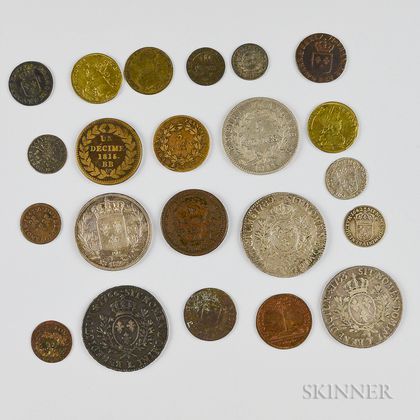 Group of French Coins and Tokens
