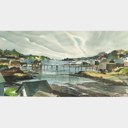 Sold At Auction Laurence Sisson (American, B. 1928) Boothbay From ...