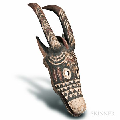 Bobo-style Carved and Painted Antelope Mask