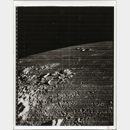 Lunar Orbiter, Various Missions, 1964-1966, Five Photographs of the Surface of the Moon.