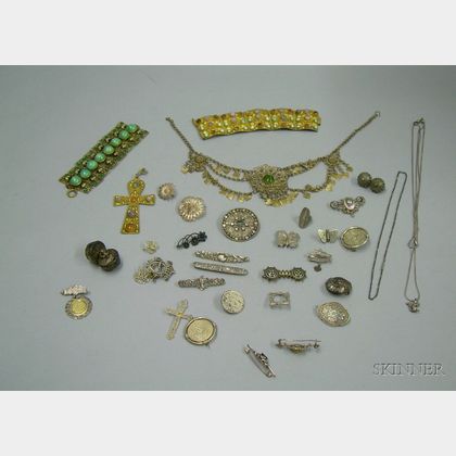 Group of Ethnic and Sterling Silver Jewelry. 