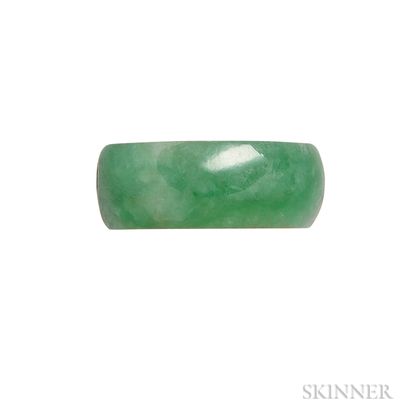 18kt Gold and Jade Saddle Ring