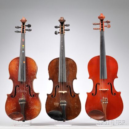 Three Small Modern Violins