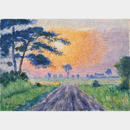 Oscar Florianus Bluemner (American, 1867-1938) Sunset, Gutenberg, N.J. , 1909