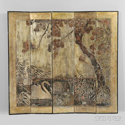 Max Kuehne (1880-1968) Painted Folding Panel 