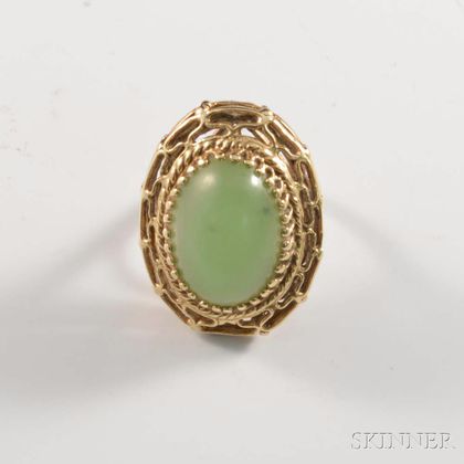 14kt Gold and Jadeite Ring