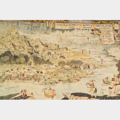 Ancient Mappe of Fairyland Colored Print