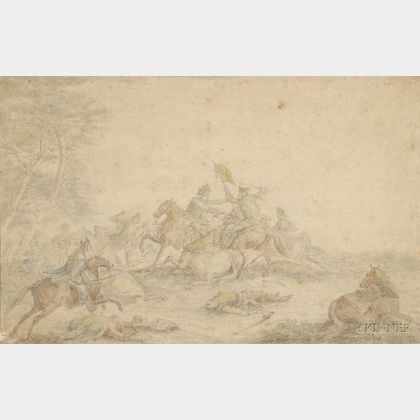 Continental School, 18th Century Cavalry Battle, Manner of Joseph Parrocel (French, 1646-1704)