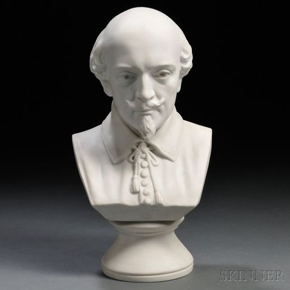 Ott & Brewer Parian Bust of Shakespeare