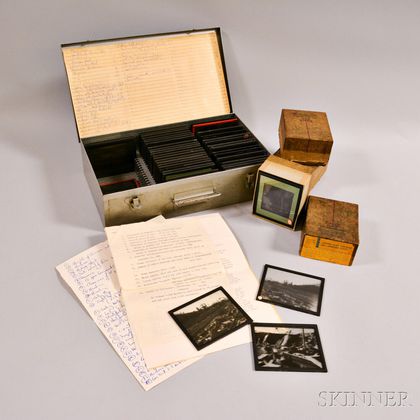 Large Group of Hiroshima and Japanese-related Glass Plate Negatives. Estimate $300-500