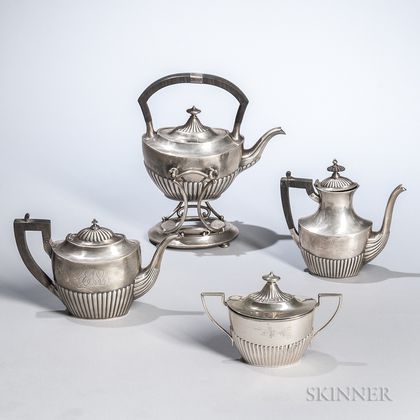 Assembled Four-piece Sterling Silver Tea Service