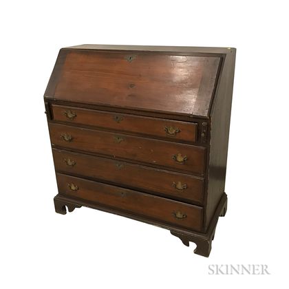 Queen Anne-style Pine Slant-lid Desk