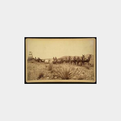 C.S. Fly (American, 1849-1901) Imperial Cabinet Photograph of Freight Teams Hauling Ore