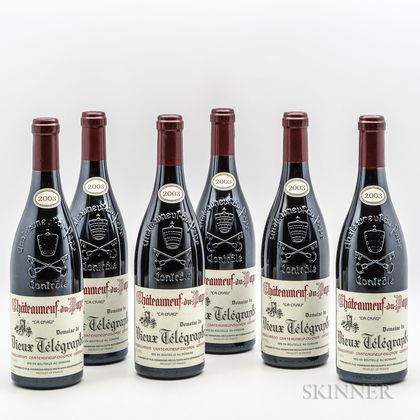 Vieux Telegraphe Chateauneuf du Pape 2003, 6 bottles 