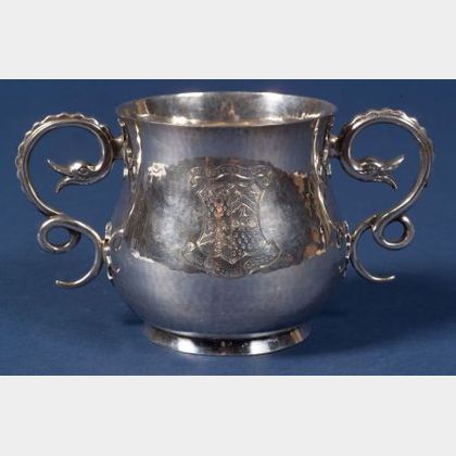 Late Victorian/Edward VII Silver Presentation Caudle Cup