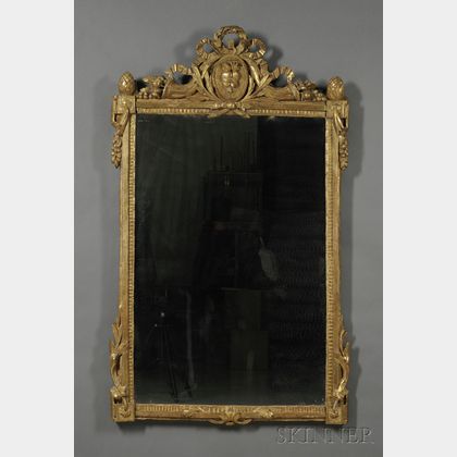 Large Louis XVI Carved Giltwood Mirror