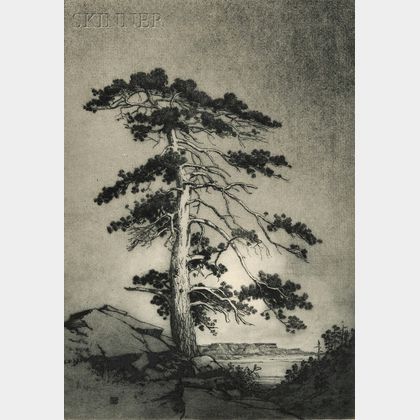 George Elbert Burr (American, 1859-1939) The Sentinel Pine