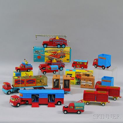 Fourteen Corgi Toys Chipperfields Circus Vehicles