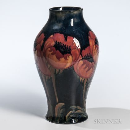 Moorcroft Pottery Big Poppy Design Vase
