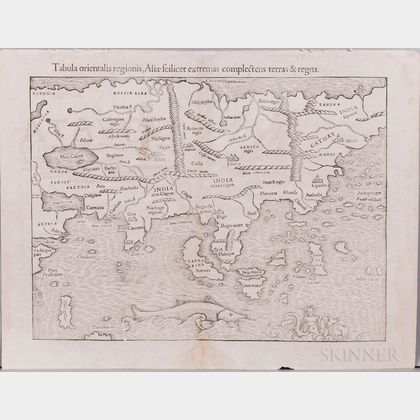 Asia. Sebastian Munster (1489-1552) Tabula Orientalis Regionis, Asiae Scilicet Extremas Complectens Terras & Regna.