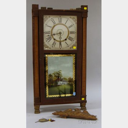 Mahogany and Bird's-eye Maple Shelf Clock
