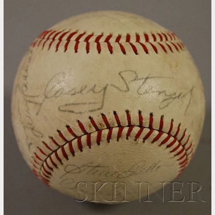 1963 New York Mets Team Autographed Baseball