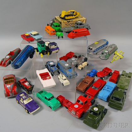 Approximately Twenty-eight Tootsietoy Painted Die-cast Metal Vehicles