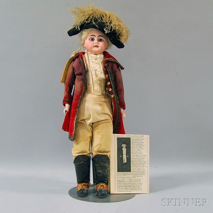 Bisque Shoulder Head Doll as George Washington