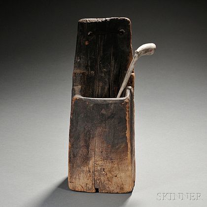 Primitive Carved Pipe Box