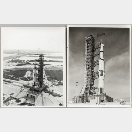 Apollo 4, August-October 1967, Three Photographs of the Saturn V Rocket.